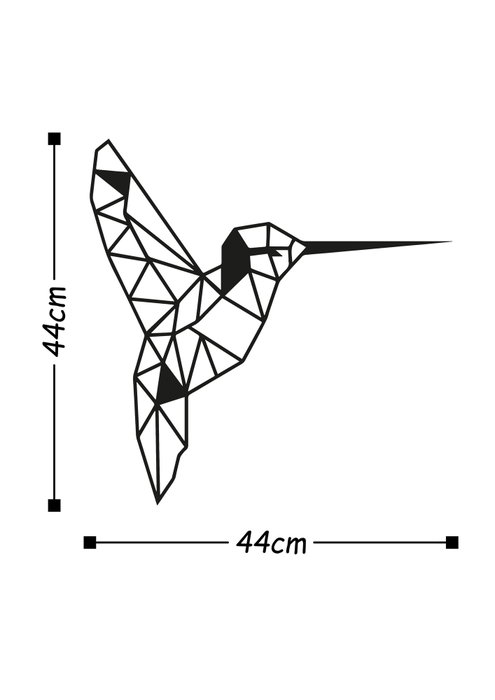 Wallity Bird Escultura de pared de metal negra Wallity Bird Escultura de pared de metal negra